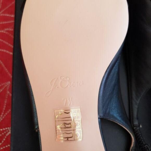 J. Crew Gwen Leather Pointy Toe Slingback with Studded Bow - Picture 8 of 9